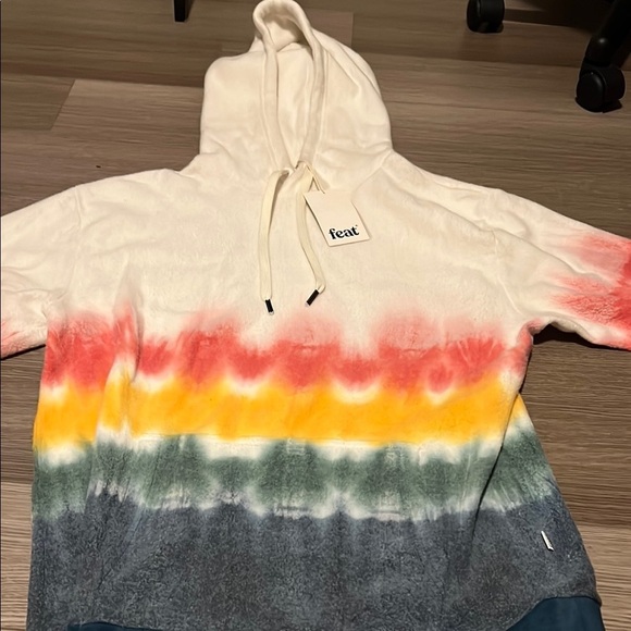 FEAT Sweaters - Multicolor Tie-Dye Hoodie Sweater